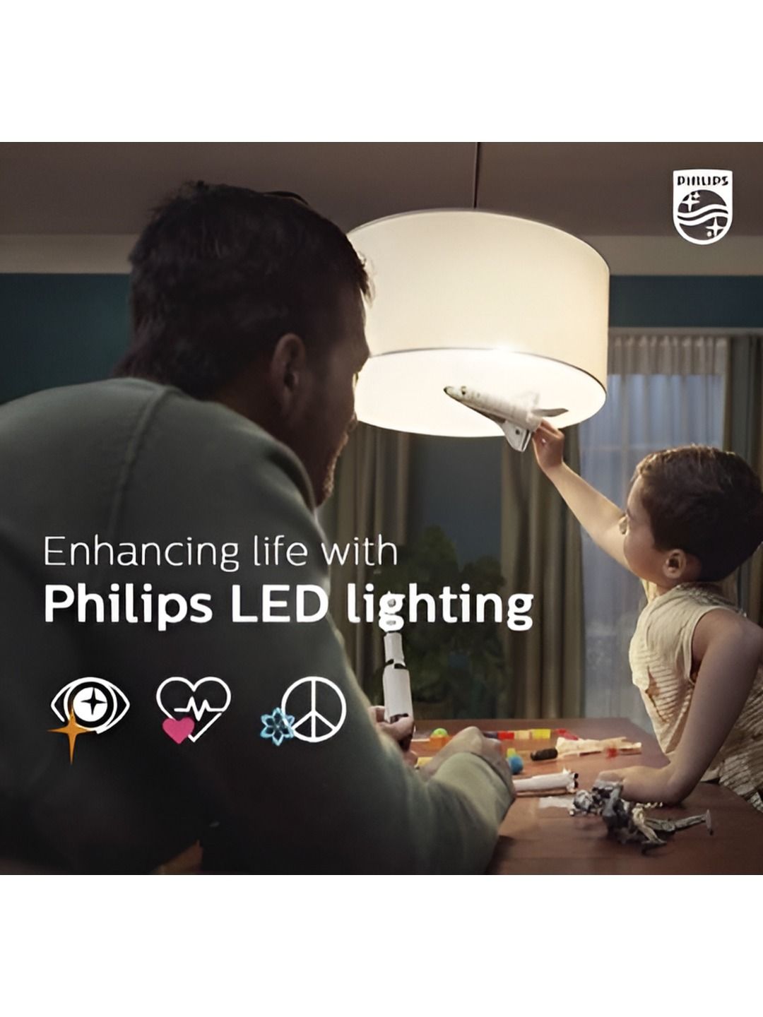 Philips Set Of 3 16W & 9W B22 Round LED Bulb