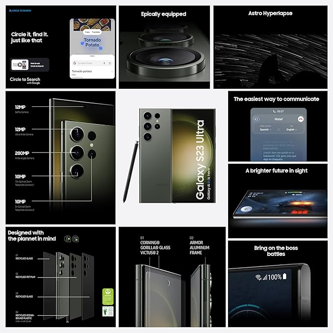 Samsung Galaxy S23 Ultra 5G AI Smartphone (Cream, 12GB, 256GB Storage)