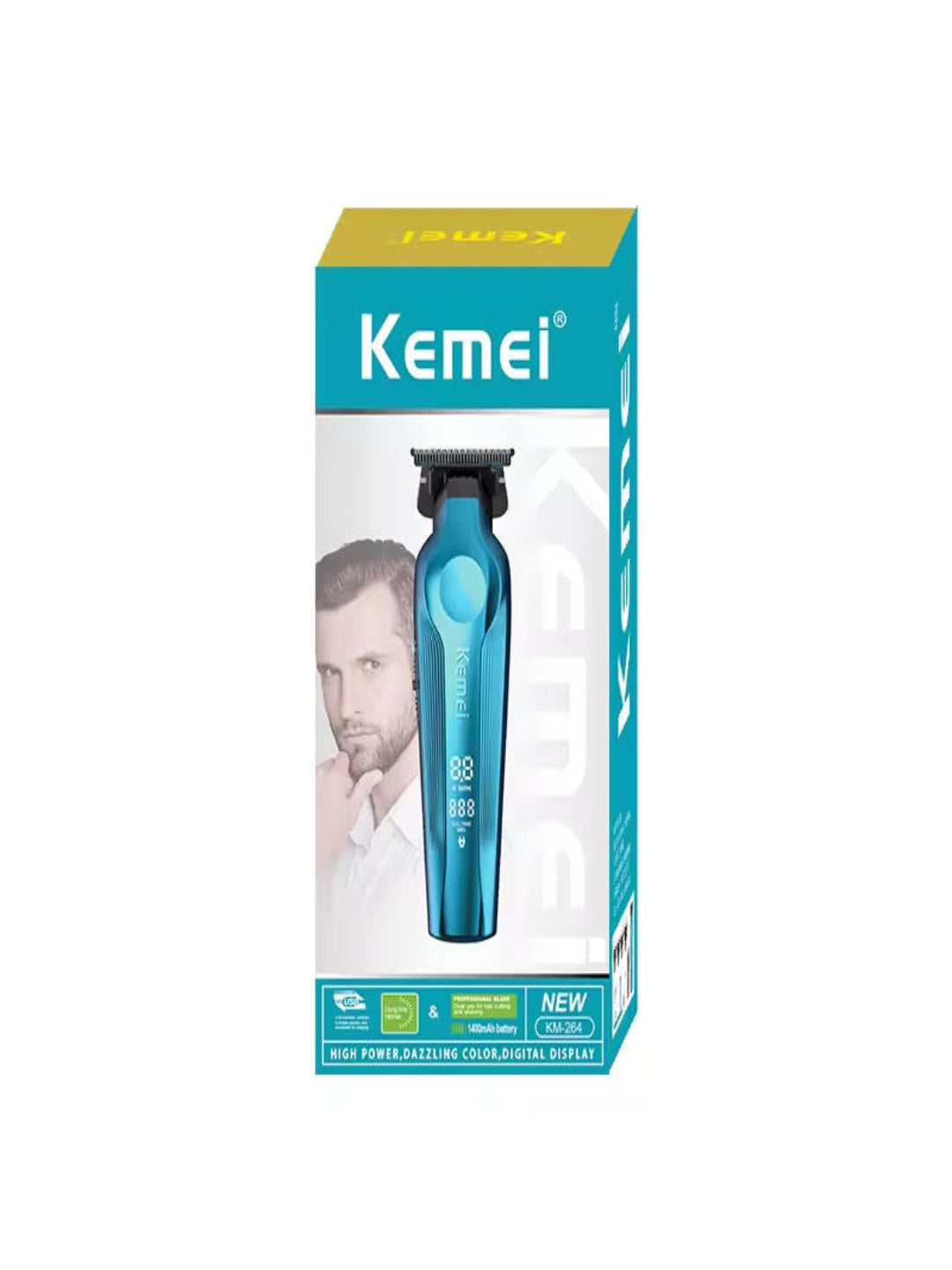 KEMEI Km-264 Salon Rechargeable Trimmer Clipper High Speed Motor Barber Hair Trimmer Clipper