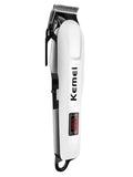 KEMEI 809 KM-809A Man's Trimmer And Electric Hair Clipper For Men | White & Black Rechargeable Professional Electric Hair Clipper
