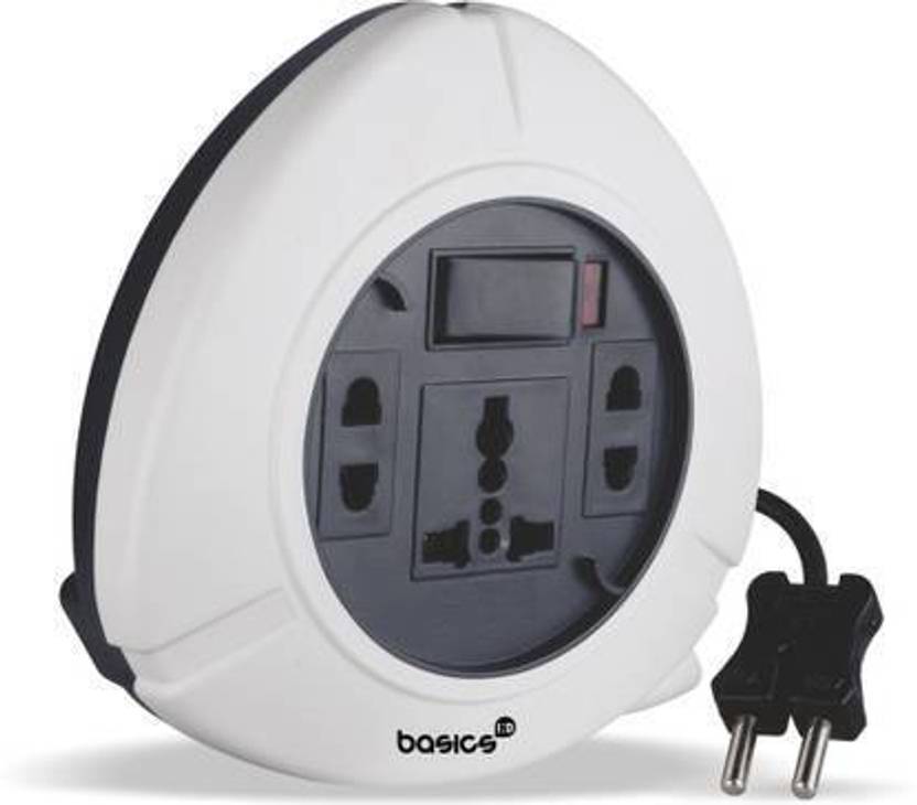 Basics IND Orbit 2 Pin 3 Socket Extension Boards  (Multicolor, 5 m)