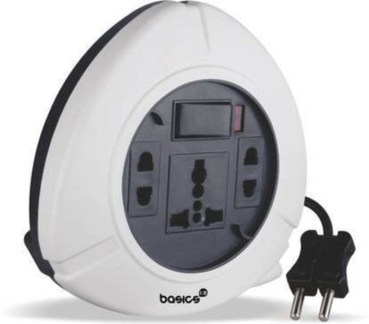 Basics IND Orbit 2 Pin 3 Socket Extension Boards  (Multicolor, 5 m)