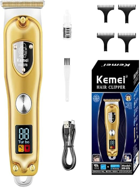 KM078 Professional Hair Shaver Clipper Trimmer Gold