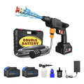 Basics IND, Double Battery Wireless Pressure Washer Gun 48V 12000mah High Pressure Water Gun for Car Wash Bike Washing Cleaning Adjustable Nozzle and 5M Hose Pipe