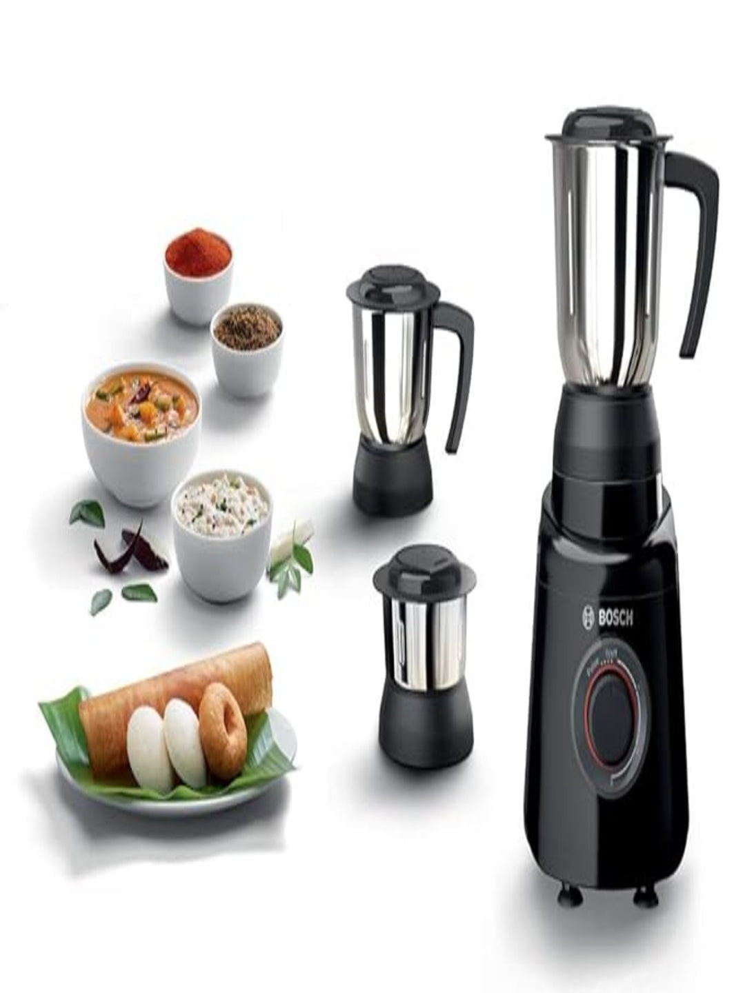 Bosch TrueMixx Black 500 Watt Joy Mixer Grinder, 3 Jars - MGM2133BIN