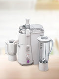 Sujata Powermatic Plus Juicer Mixer Grinder|900 Watts Double Ball Bearing Motor|22000 RPM|Non-Stop 90 Mins Running|2 Jars including 1750ml Blender, 1000ml Grinder Jar| (White)