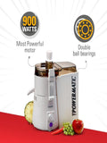 Sujata Powermatic Juicer|900 Watts Double Ball Bearing Motor|22000 RPM|Non-Stop 90 Mins Running|Centrifugal Juicer| (White)