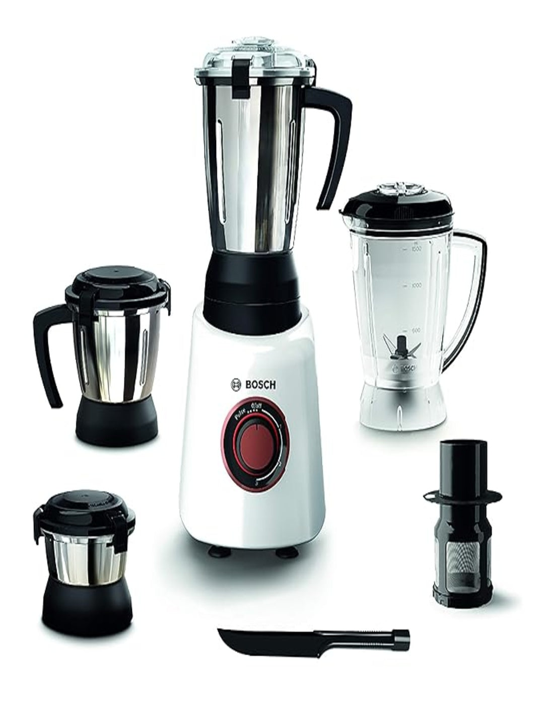 Bosch TrueMixx Bold Mixer Grinder 750 Watt, 4 Jars MGM6644WIN (White)