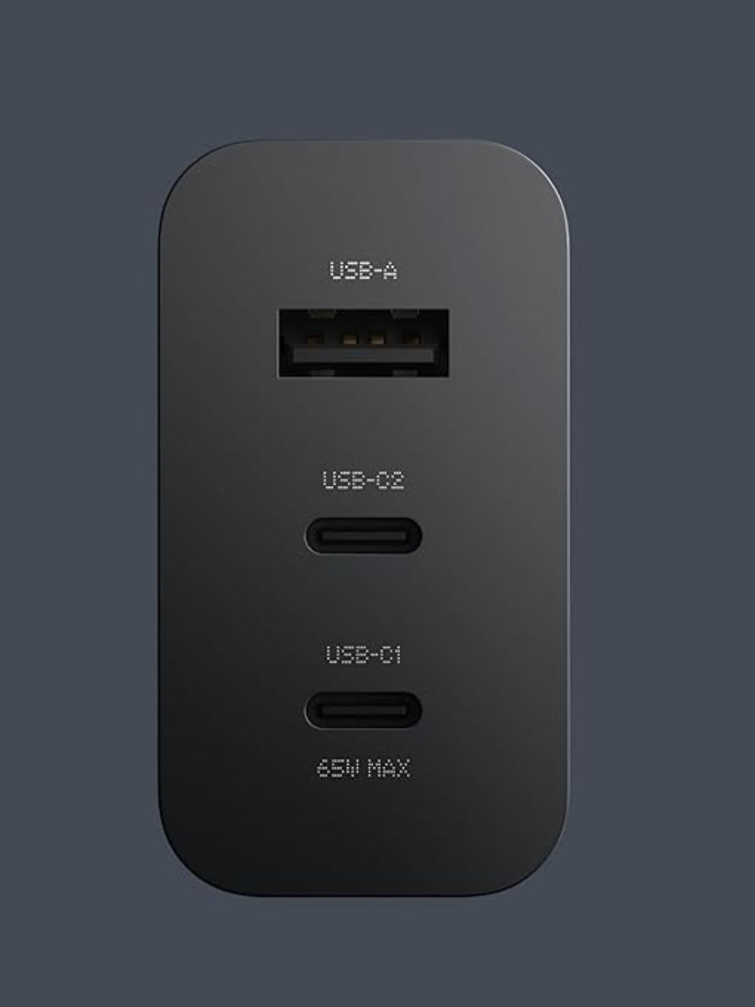 CMF by Nothing 65 W GaN 3 A 3 Port Mobile Charger  (Dark Grey)