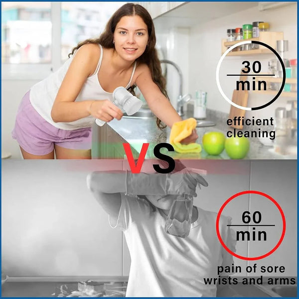 basics IND, 5-in-1 Powerful Electric Spin Scrubber | Powerful Cordless Cleaning Brush for Bathroom, Kitchen & More!