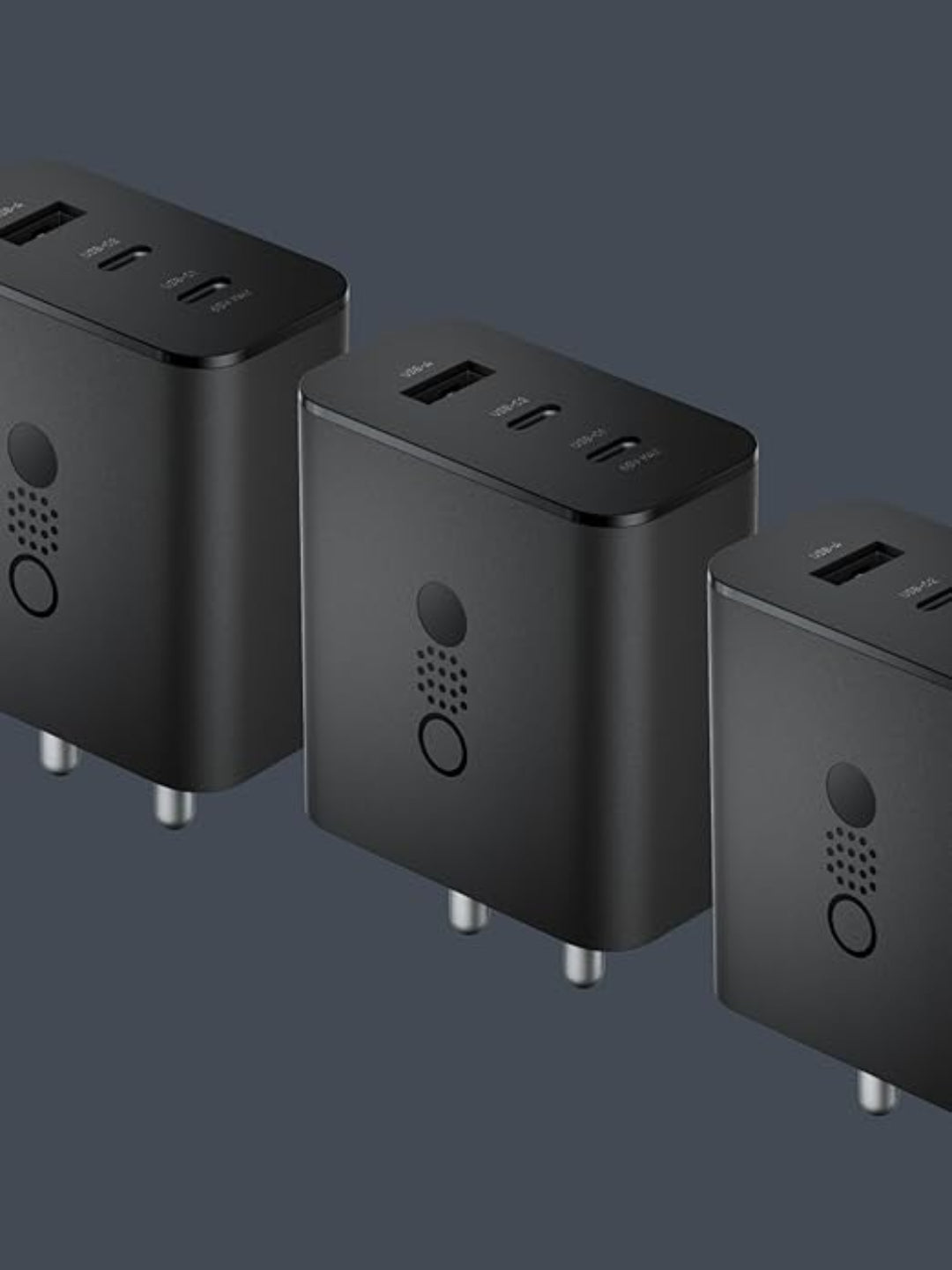 CMF by Nothing 65 W GaN 3 A 3 Port Mobile Charger  (Dark Grey)