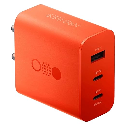 CMF BY NOTHING 65 W Gan 3 A Multiport Backcase For Mobile USB Type A Charger (Orange)