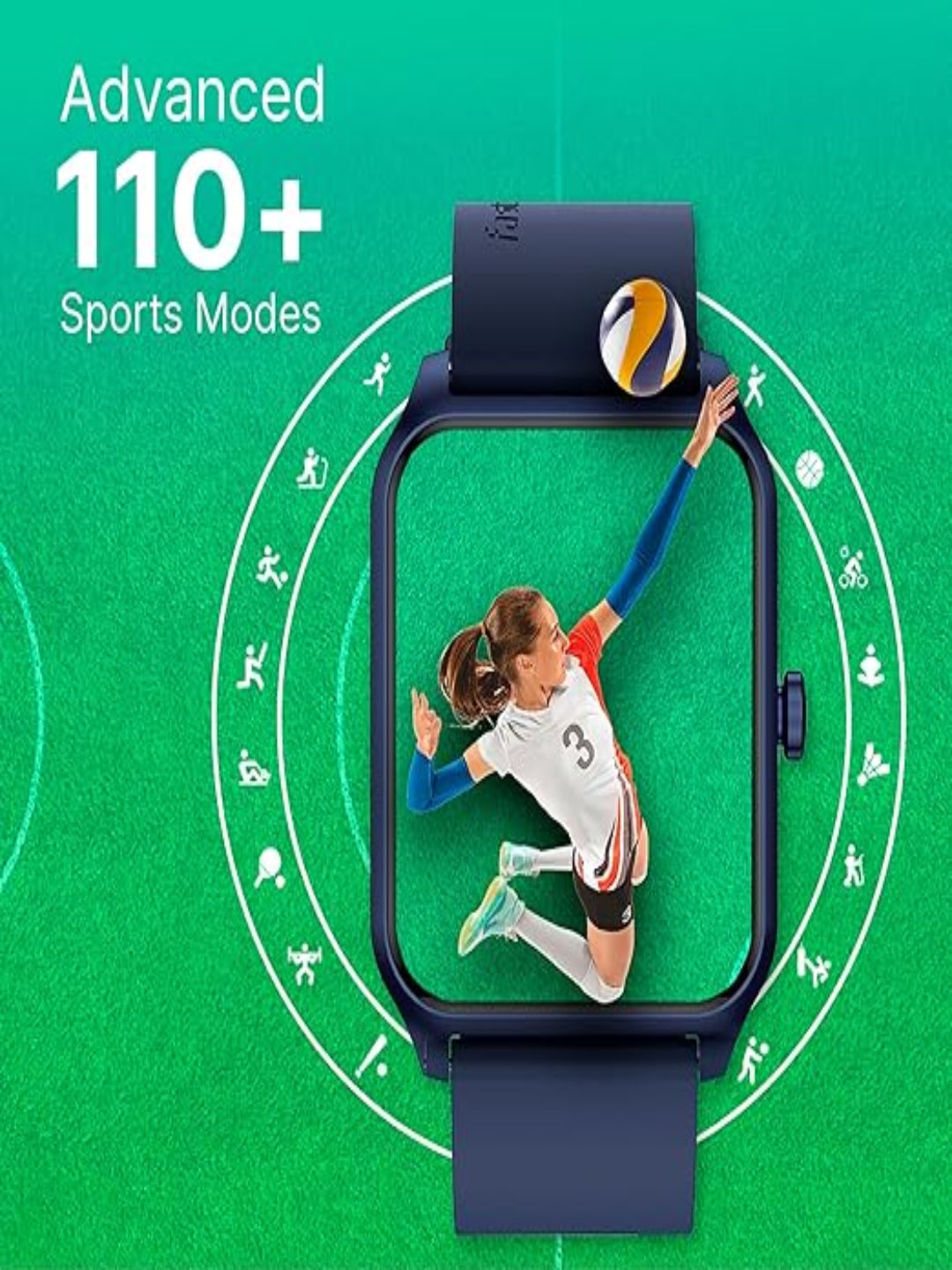 Fastrack Reflex Beat Pro Smart Watch|Large 1.75" Super UltraVU Display|Highest 320x390 Pixel Resolution|SingleSync BT Calling|110+ Sports Modes|Nitrofast Charging|Calculator|Passcode Protection, Black