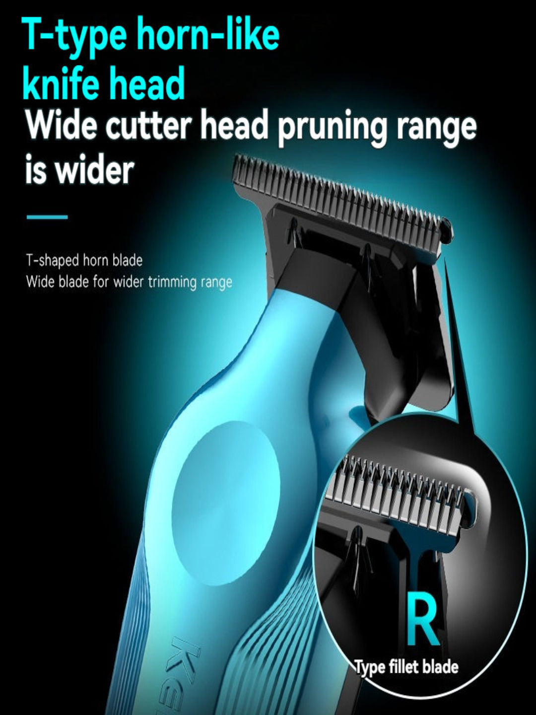 KEMEI Km-264 Salon Rechargeable Trimmer Clipper High Speed Motor Barber Hair Trimmer Clipper