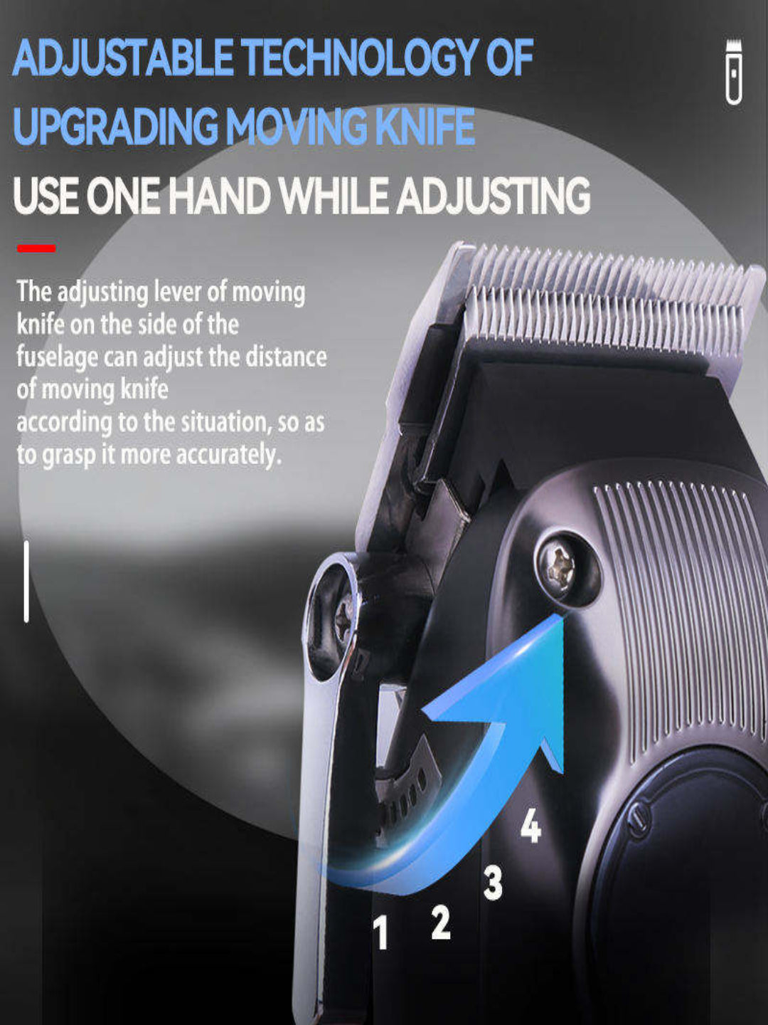 KM1551 Professional Hair Clipper Adjustable Cutter Trimmer