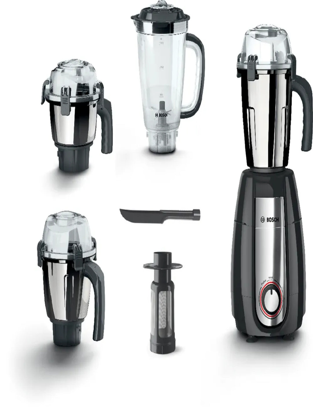 Bosch Pro 1000 Watts Mixer Grinder, Grey MGM8842GIN