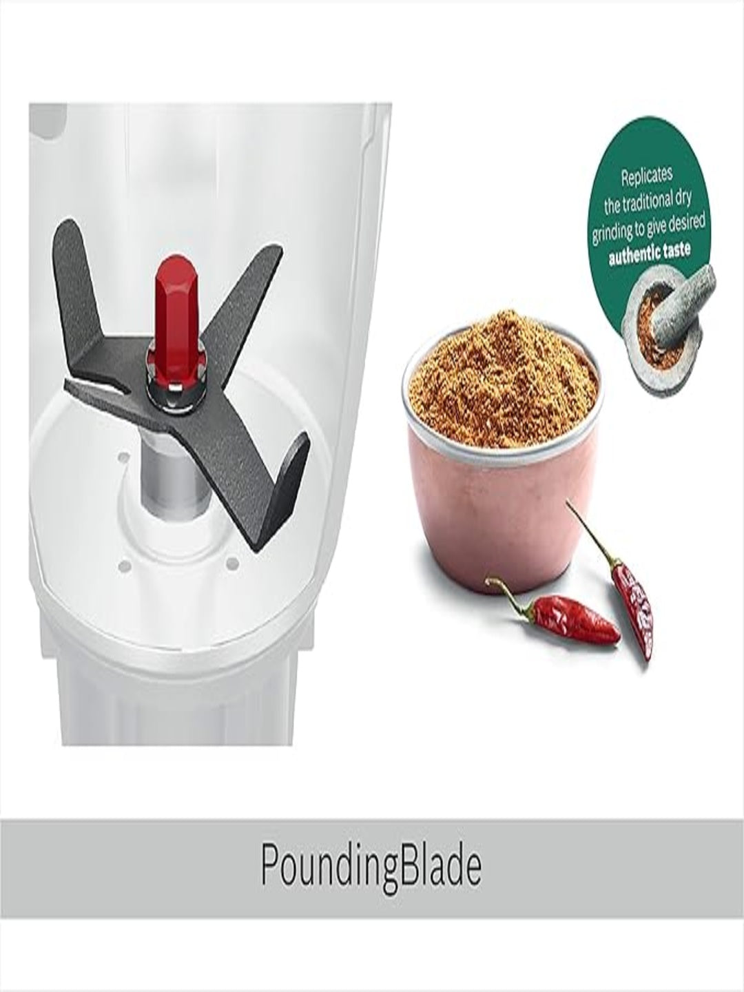 Bosch Bold 750Watt Mixer Grinder, Black MGM6644BIN