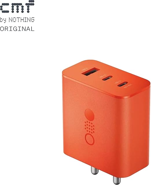 CMF BY NOTHING 65 W Gan 3 A Multiport Backcase For Mobile USB Type A Charger (Orange)