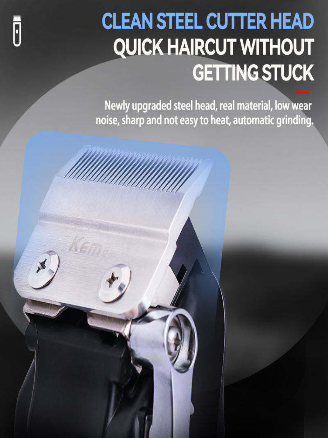 KM1551 Professional Hair Clipper Adjustable Cutter Trimmer