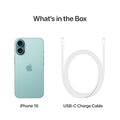 iPhone 16 128 GB: 5G Mobile Phone with Camera Control, A18 Chip and a Big Boost in Battery Life. Works with AirPods; Teal