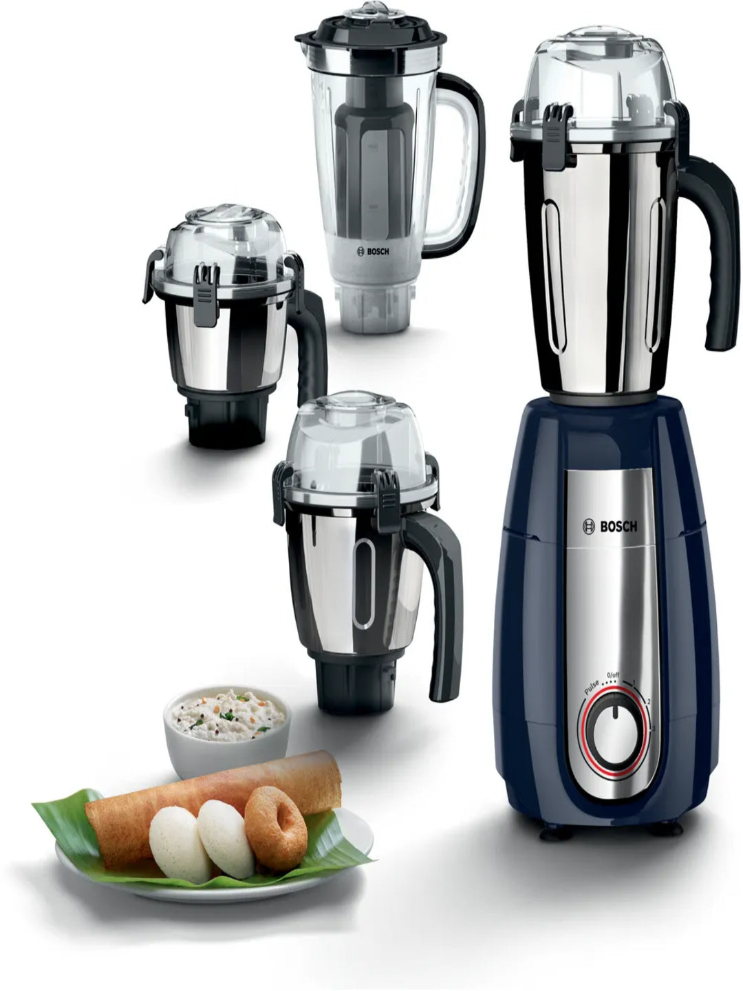 Bosch TrueMixx Style Mixer Grinder MGM6642DIN 750 W (Dark Blue)
