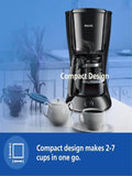 Philips Drip Coffee Maker HD7432/20, 0.6 L, Ideal for 2-7 cups, 750W, Black, Medium