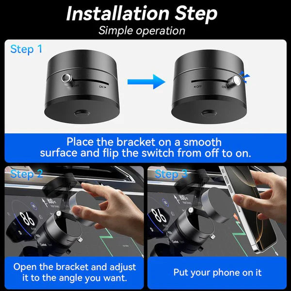 basics IND, Universal Magnetic Mount for All Smartphones – Stick Anywhere | Drive Hands-Free with Ultra Strong Magnetic Phone Holder